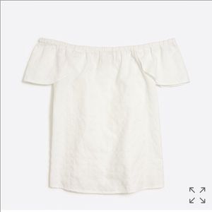 NWT off shoulder J. Crew white top